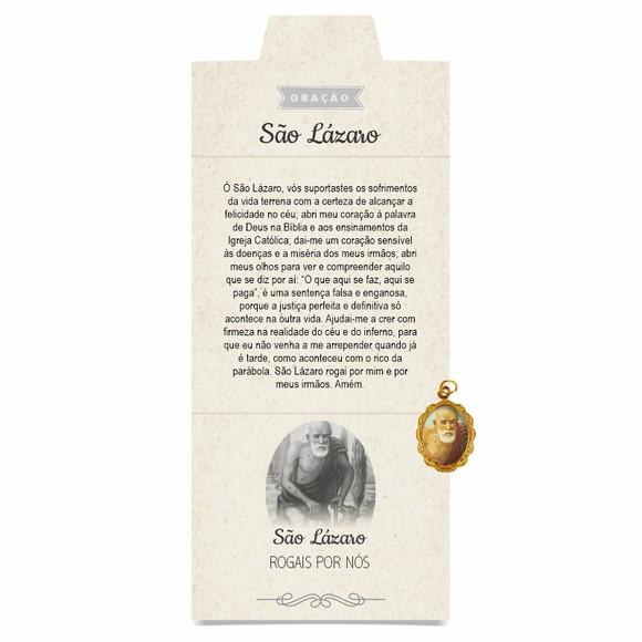Cartão Personalizado + Medalhinha de São Lázaro