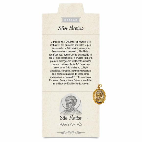 Cartão Personalizado + Medalhinha de São Matias