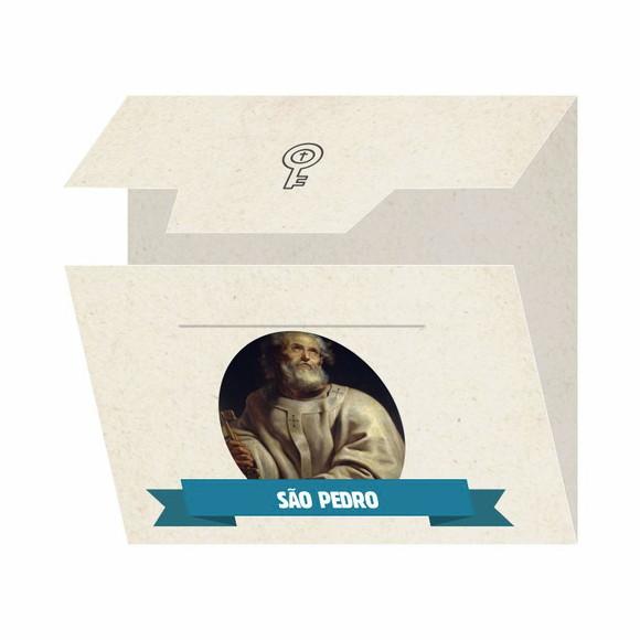 Cartão personalizado + medalhinha de São Pedro