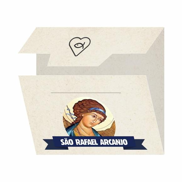 Cartão Personalizado + Medalhinha de São Rafael Arcanjo