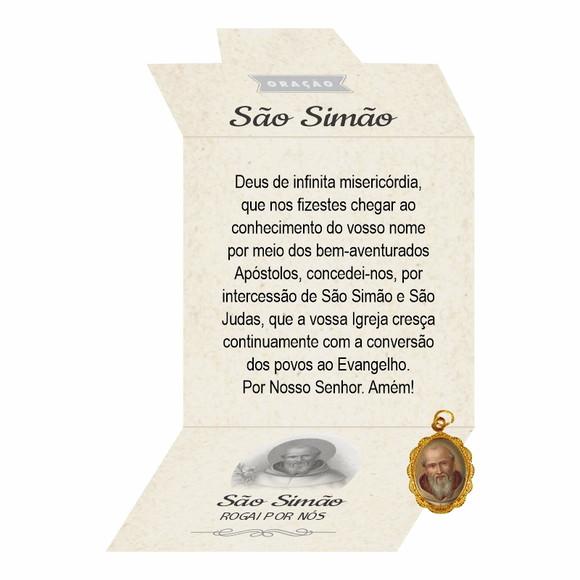 Cartão Personalizado + Medalhinha de São Simão