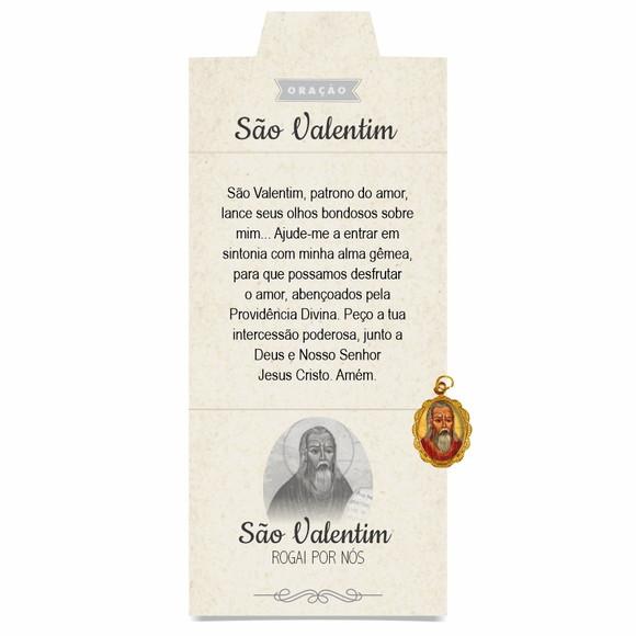 Cartão Personalizado + Medalhinha de São Valentim