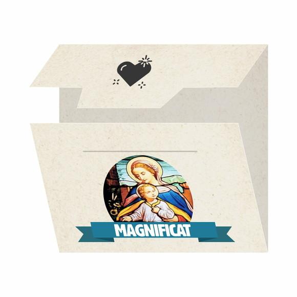 Cartão Personalizado + Medalhinha Magnificat