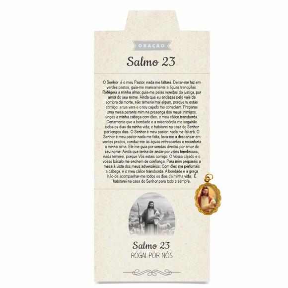 Cartão Personalizado + Medalhinha Salmo 23