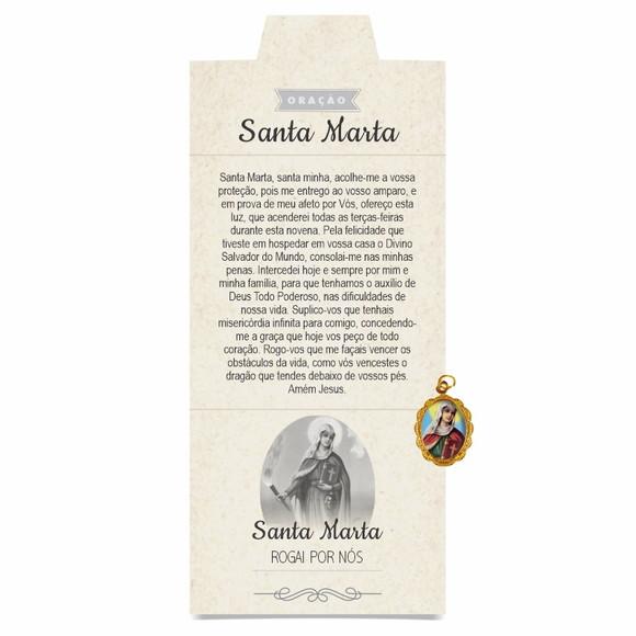 Cartão Personalizado + Medalhinha Santa Marta