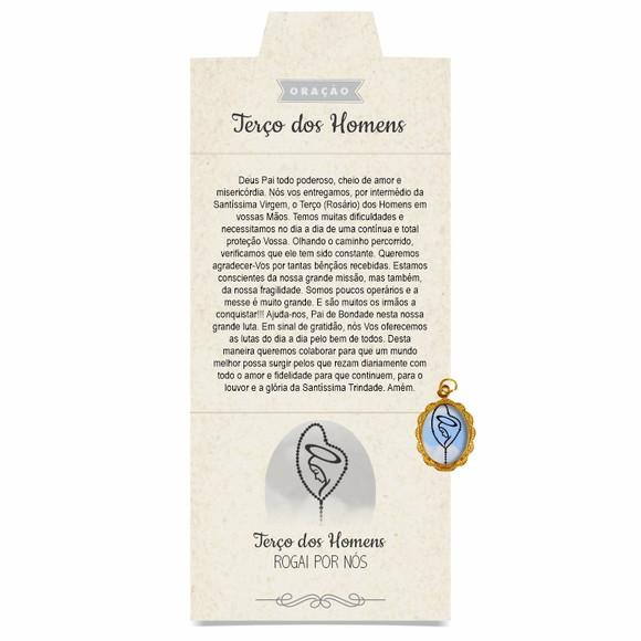 Cartão Personalizado + Medalhinha Terço dos Homens