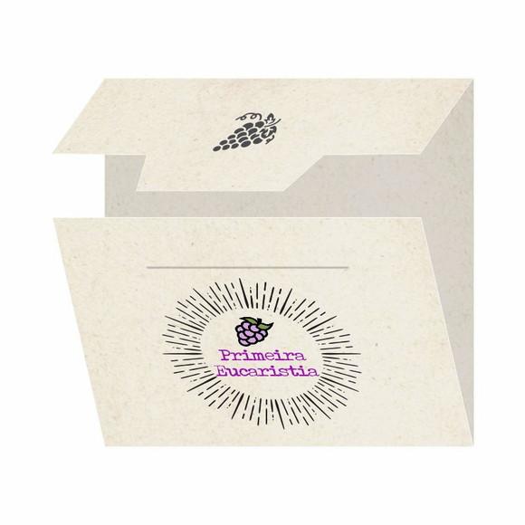 Cartão personalizado 1ª Eucaristia + medalhinha