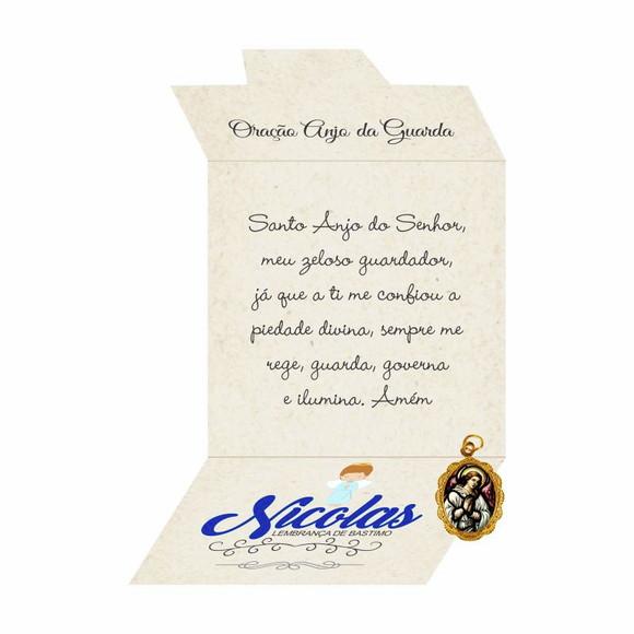 Cartão personalizado Batismo + medalhinha