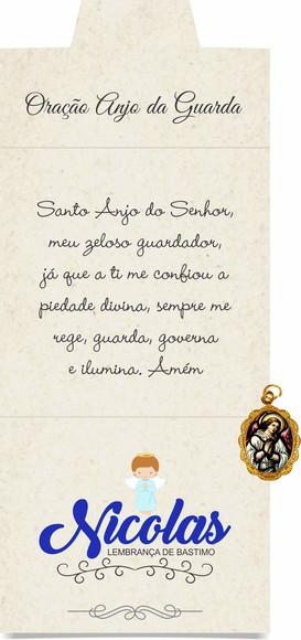Cartão personalizado Batismo + medalhinha