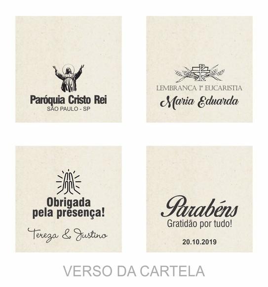 Cartão personalizado Crisma + medalhinha