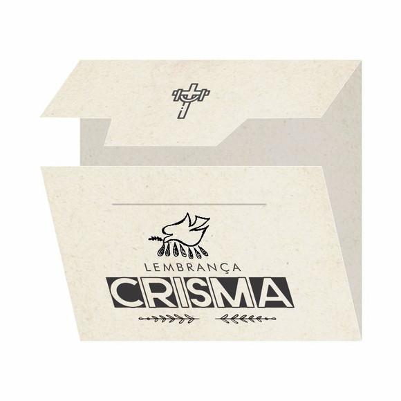 Cartão personalizado Crisma + medalhinha