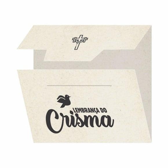 Cartão personalizado Crisma + medalhinha