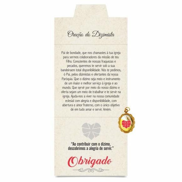Cartão personalizado Dizimista + medalhinha