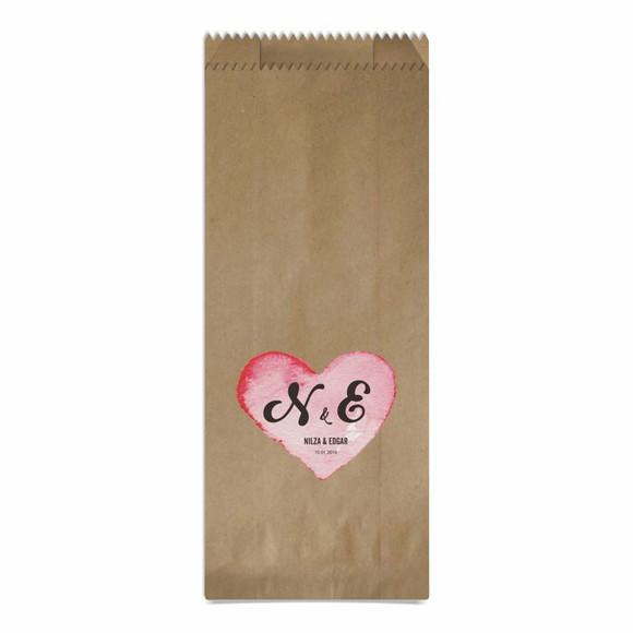 CASAMENTO - SAQUINHO KRAFT SIMPLES PERSONALIZADO