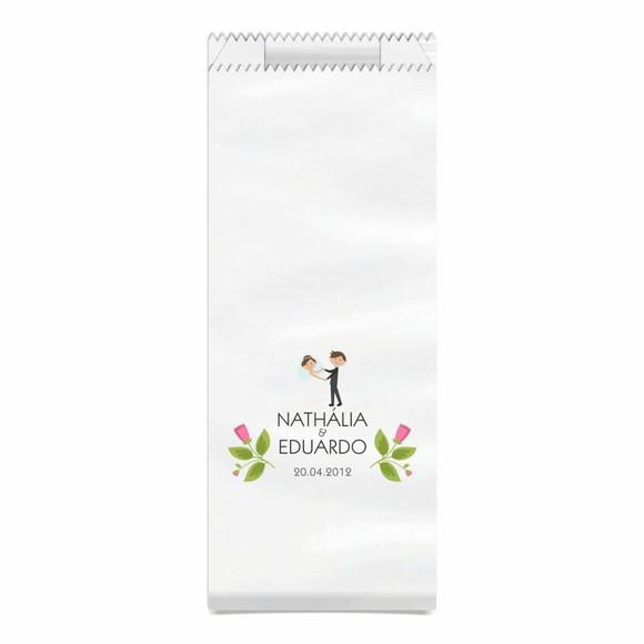 CASAMENTO - SAQUINHO KRAFT SIMPLES PERSONALIZADO
