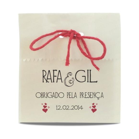 CASAMENTO - SAQUINHO PAPEL PERSONALIZADO - MOD.13