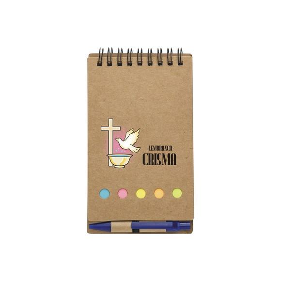 CRISMA -CADERNETA BLOCO DE ANOTAÇÕES C/ CANETA PERSONALIZADA