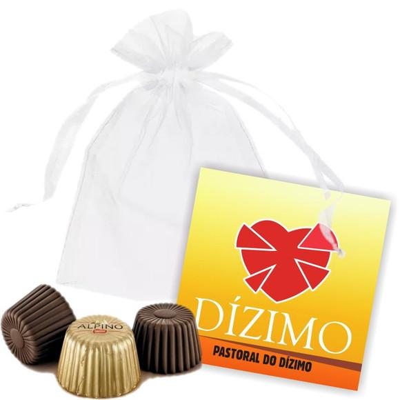 DIZIMISTA - SAQUINHO DE ORGANZA + MINI CARTÃO - MOD.02