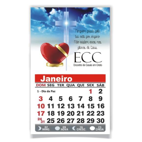 ECC -ÍMÃ DE GELADEIRA C/ CALENDÁRIO - ENCONTRO DE CASAIS