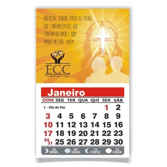 ECC -ÍMÃ DE GELADEIRA C/ CALENDÁRIO - ENCONTRO DE CASAIS