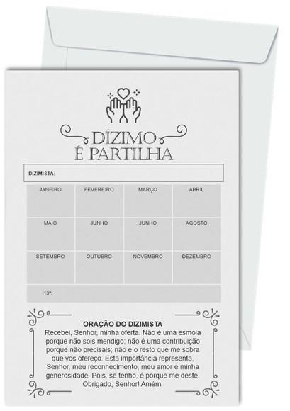 Envelope dízimo personalizado.