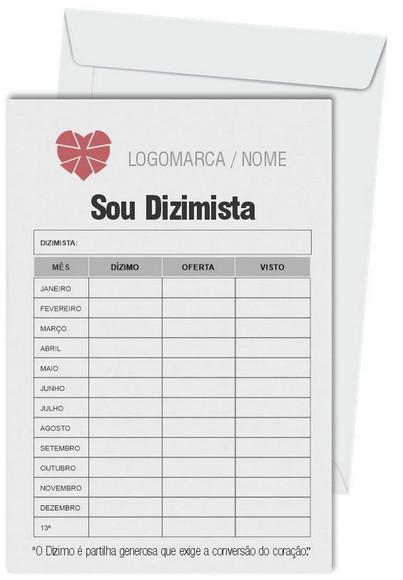 Envelope dízimo personalizado.