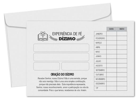 Envelope dízimo personalizado.