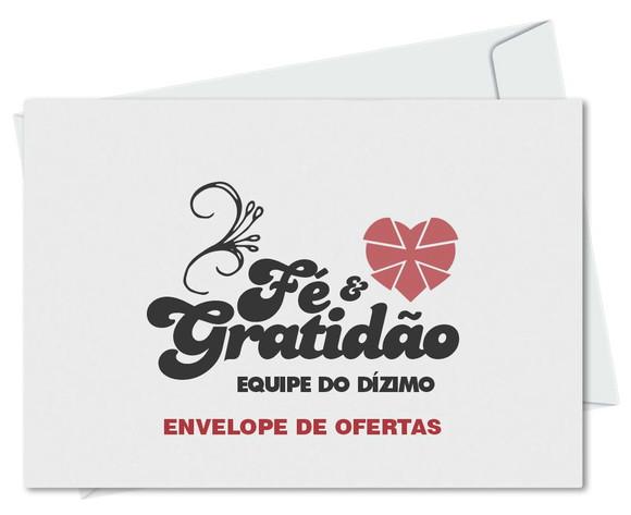 Envelope pequeno oferta/dízimo personalizado.