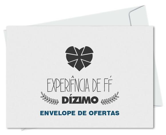 Envelope pequeno oferta/dízimo personalizado.