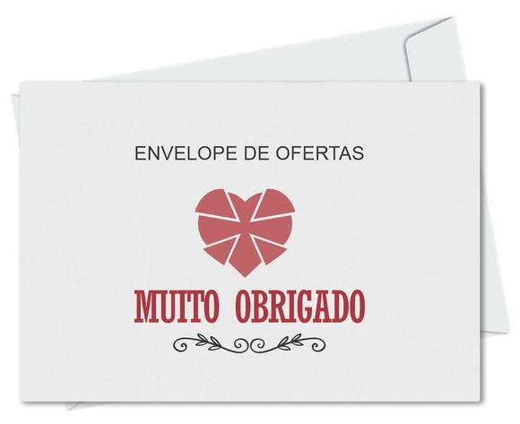 Envelope pequeno oferta/dízimo personalizado.