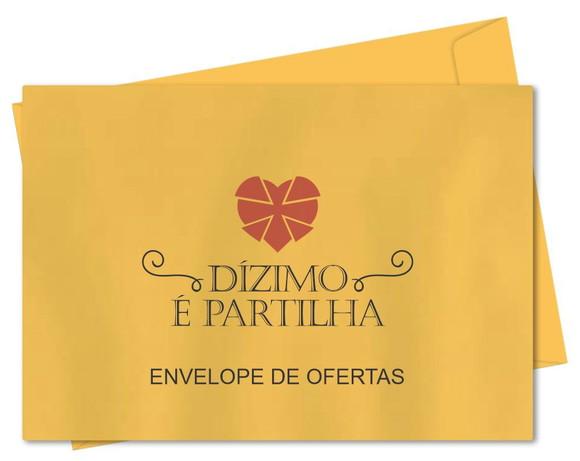 Envelope pequeno oferta/dízimo personalizado.