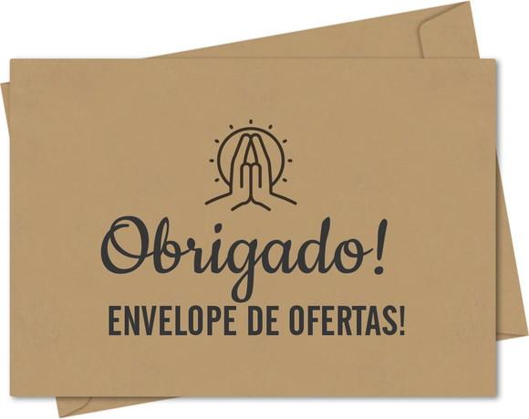 Envelope pequeno oferta/dízimo personalizado.