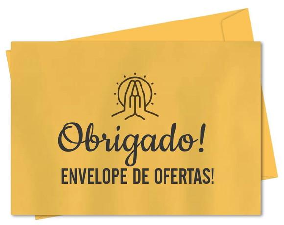 Envelope pequeno oferta/dízimo personalizado.
