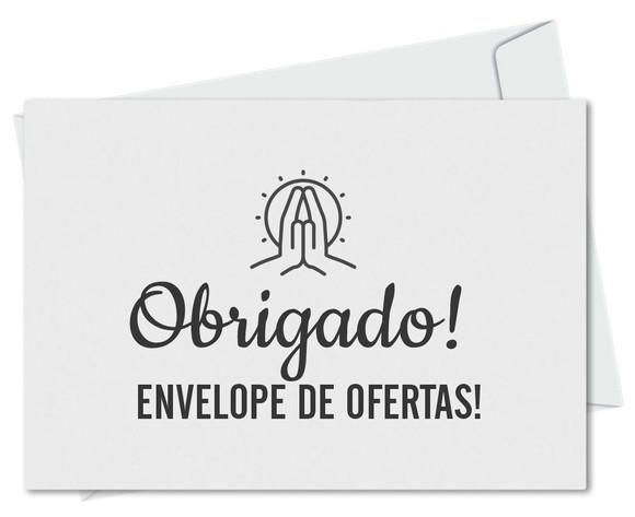 Envelope pequeno oferta/dízimo personalizado.