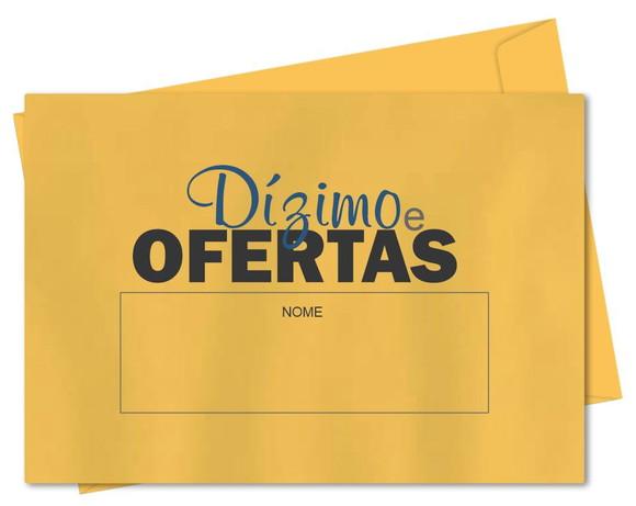 Envelope pequeno oferta/dízimo personalizado.