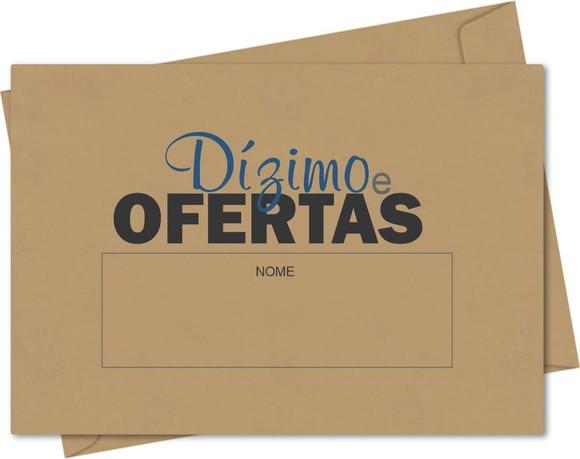 Envelope pequeno oferta/dízimo personalizado.