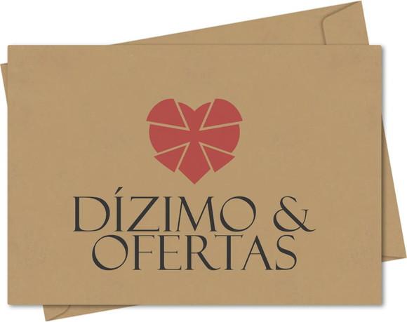 Envelope pequeno oferta/dízimo personalizado.