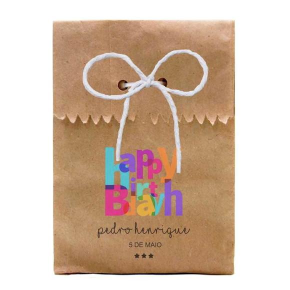 FESTAS - SAQUINHO PAPEL PERSONALIZADO. C/ FURO E CORDÃO