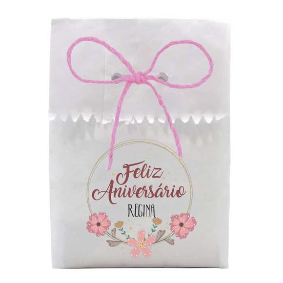 FESTAS - SAQUINHO PAPEL PERSONALIZADO. C/ FURO E CORDÃO