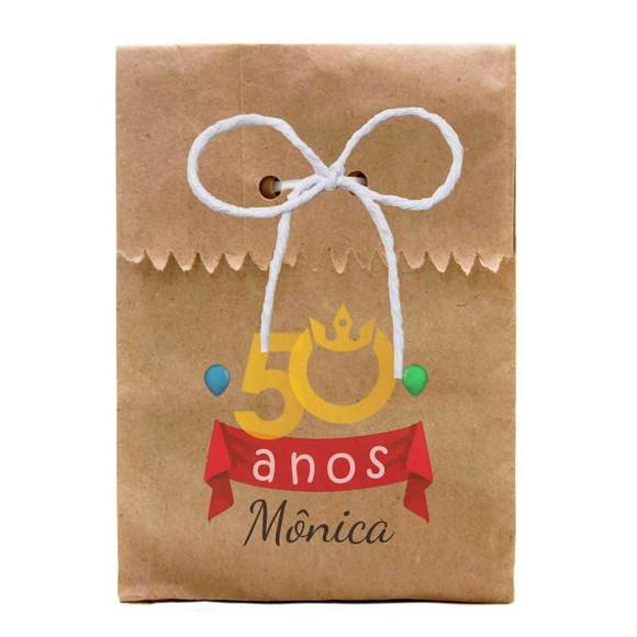FESTAS - SAQUINHO PAPEL PERSONALIZADO. C/ FURO E CORDÃO