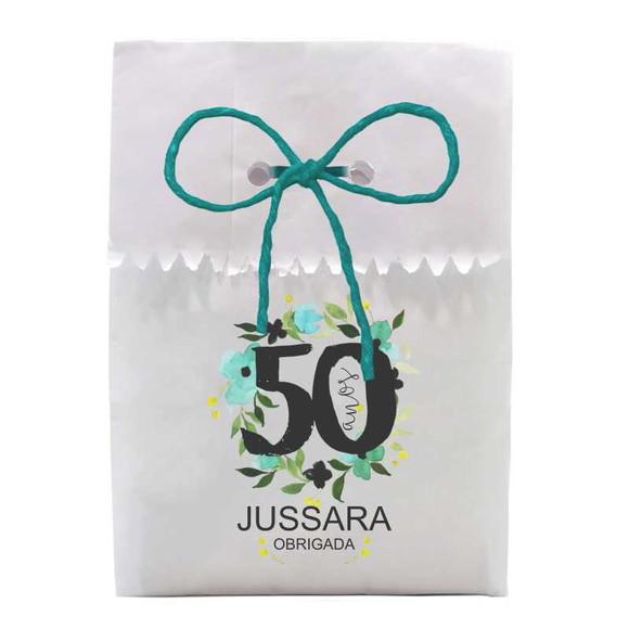FESTAS - SAQUINHO PAPEL PERSONALIZADO. C/ FURO E CORDÃO