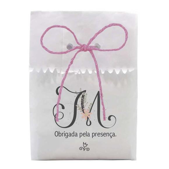 FESTAS - SAQUINHO PAPEL PERSONALIZADO. C/ FURO E CORDÃO
