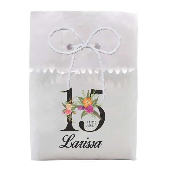 FESTAS - SAQUINHO PAPEL PERSONALIZADO. C/ FURO E CORDÃO