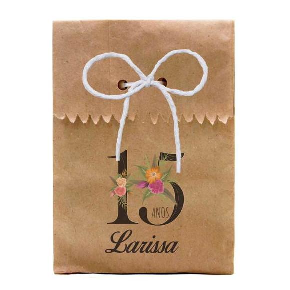 FESTAS - SAQUINHO PAPEL PERSONALIZADO. C/ FURO E CORDÃO