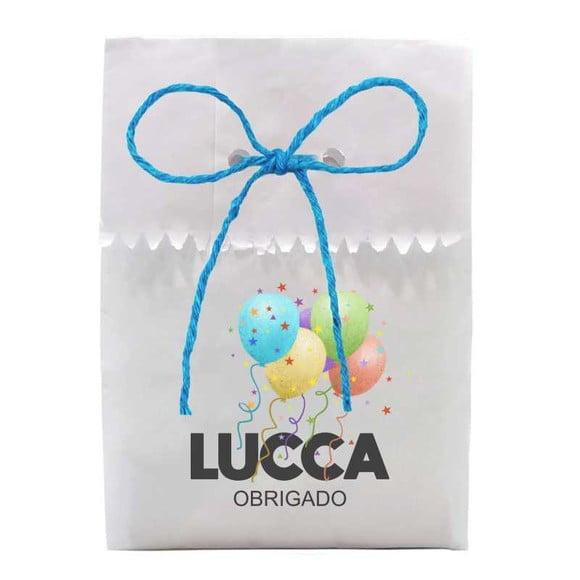 FESTAS - SAQUINHO PAPEL PERSONALIZADO. C/ FURO E CORDÃO