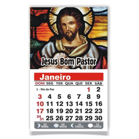 ÍMÃ DE GELADEIRA C/ CALENDÁRIO JESUS BOM PASTOR