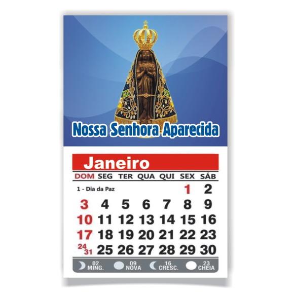 Ímã de Geladeira c/ Calendário Nossa Senhora Aparecida