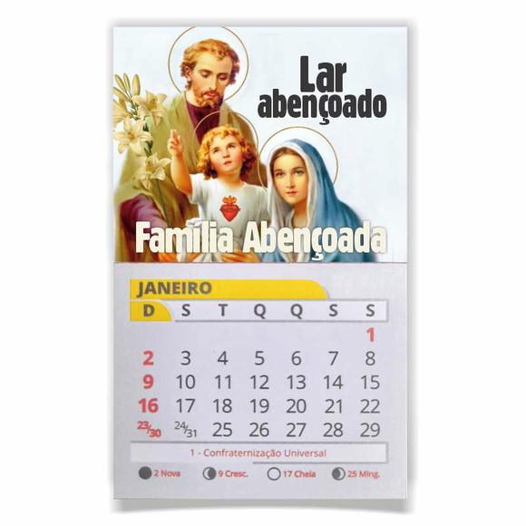 Ímã de Geladeira c/ Calendário Sagrada Família