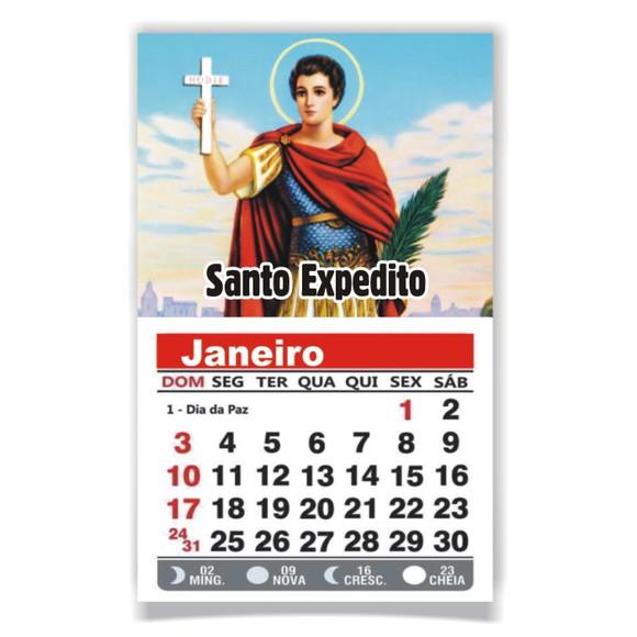 Ímã de Geladeira c/ Calendário Santo Expedito