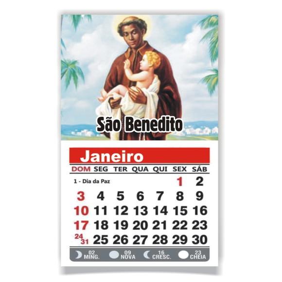 ÍMÃ DE GELADEIRA C/ CALENDÁRIO SÃO BENEDITO